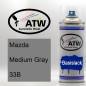 Preview: Mazda, Medium Gray, 33B: 400ml Sprühdose, von ATW Autoteile West.